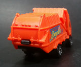 1992 Hot Wheels Recycling Truck Orange Die Cast Plastic Toy Car Vehicle with Moving Dumper - Treasure Valley Antiques & Collectibles