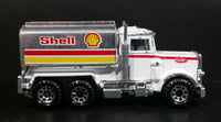 1984 Matchbox Shell Oil Peterbilt Tanker Truck White Die Cast Toy Car Fuel Transport Vehicle - Treasure Valley Antiques & Collectibles