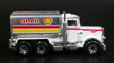 1984 Matchbox Shell Oil Peterbilt Tanker Truck White Die Cast Toy Car Fuel Transport Vehicle - Treasure Valley Antiques & Collectibles