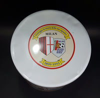 Rare 1899-1993 A.C. Milan Football Club Soccer Team Large 10" Tall Metal Canister Sports Collectible - Treasure Valley Antiques & Collectibles