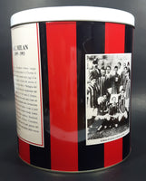 Rare 1899-1993 A.C. Milan Football Club Soccer Team Large 10" Tall Metal Canister Sports Collectible - Treasure Valley Antiques & Collectibles