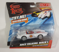 2007 Hot Wheels Speed Racer Race Talking Mach 5 White Plastic Toy Car Vehicle Target Exclusive - Treasure Valley Antiques & Collectibles