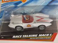 2007 Hot Wheels Speed Racer Race Talking Mach 5 White Plastic Toy Car Vehicle Target Exclusive - Treasure Valley Antiques & Collectibles