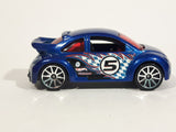 2012 Hot Wheels Volkswagen New Beetle Cup Dark Blue Die Cast Toy Car Vehicle - Treasure Valley Antiques & Collectibles