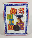 1989 Mr. Christie Oreo Cookies 40th Anniversary Limited Edition Jack In The Box Metal Tin Snacks Collectible - Treasure Valley Antiques & Collectibles