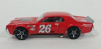 2014 Hot Wheels Race Track Aces Mercury Cougar Red Die Cast Toy Muscle Car Vehicle - Treasure Valley Antiques & Collectibles