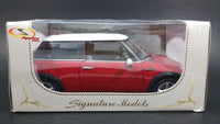 Hard to Find 2001 Signature Models Mini Cooper Red & White 1:24 Scale Die Cast Toy Car Vehicle with Box - Treasure Valley Antiques & Collectibles