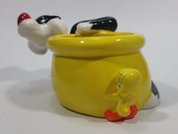 Warner Bros. Looney Tunes Tweety Bird and Sylvester The Cat Cartoon Characters Ceramic Planter - Treasure Valley Antiques & Collectibles