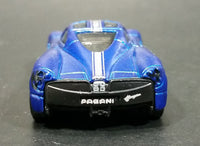 2014 Hot Wheels Showroom All Stars Pagani Huayra Blue Die Cast Toy Car Vehicle - Treasure Valley Antiques & Collectibles