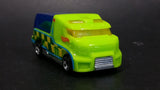 2014 Hot Wheels City Rescue Rapid Response Ambulance Lime Green Die Cast Toy Car Emergency Rescue Vehicle - Treasure Valley Antiques & Collectibles