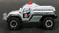 2014 Matchbox Heroic Rescue Road Raider MBX Police Silver Black Die Cast Car Toy Off-Road Emergency Vehicle