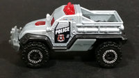 2014 Matchbox Heroic Rescue Road Raider MBX Police Silver Black Die Cast Car Toy Off-Road Emergency Vehicle