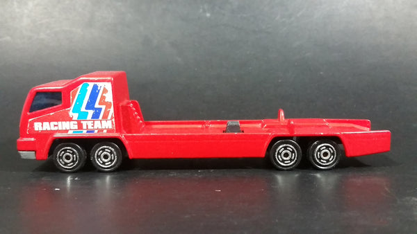 Vintage Majorette Transporteur Semi Truck Rig "Racing Team" Red Die Cast Toy Car Vehicle - Treasure Valley Antiques & Collectibles