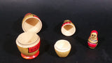 Vintage U.S.S.R Soviet Union Russian Wooden Nesting Dolls Set of 3