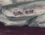 1987 Crosa The Canadian Rockies Wolf Pups Wolves Sitting and Playing Near Frozen Water Falls on Snow Covered Rocks Resin Sculpture Wildlife Collectible - Treasure Valley Antiques & Collectibles