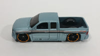 2015 Hot Wheels Showroom Then and Now Chevy Silverado Truck Blue Silver Die Cast Toy Car Vehicle