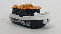 2016 Matchbox MBX Heroic Rescue Bay Brigade Black, White, Orange Boat Die Cast Toy Watercraft Police Vehicle - Treasure Valley Antiques & Collectibles