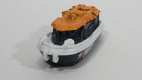 2016 Matchbox MBX Heroic Rescue Bay Brigade Black, White, Orange Boat Die Cast Toy Watercraft Police Vehicle - Treasure Valley Antiques & Collectibles