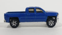 2014 Matchbox MBX Explorers 2014 Chevy Silverado 1500 Truck Blue Die Cast Toy Car Vehicle