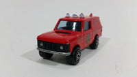 1980s Majorette Range Rover Fire Dept. District 3 Red No. 246 1/60 Scale Die Cast Toy Car Emergency Vehicle w/ Hitch - Treasure Valley Antiques & Collectibles