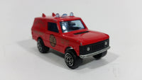 1980s Majorette Range Rover Fire Dept. District 3 Red No. 246 1/60 Scale Die Cast Toy Car Emergency Vehicle w/ Hitch - Treasure Valley Antiques & Collectibles