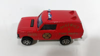 1980s Majorette Range Rover Fire Dept. District 3 Red No. 246 1/60 Scale Die Cast Toy Car Emergency Vehicle w/ Hitch - Treasure Valley Antiques & Collectibles