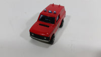 1980s Majorette Range Rover Fire Dept. District 3 Red No. 246 1/60 Scale Die Cast Toy Car Emergency Vehicle w/ Hitch - Treasure Valley Antiques & Collectibles