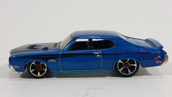 2010 Hot Wheels Muscle Mania '70 Buick GSX  Electric Blue Die Cast Toy Car Vehicle - Treasure Valley Antiques & Collectibles