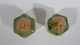 Set of 2 Small Ceramic Miniature Houses Huts Ornaments With Little Windows and Entrances - Treasure Valley Antiques & Collectibles