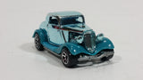 1995 Hot Wheels Speed Gleamer 3-Window '34 Turquoise Blue Chrome Die Cast Toy Car Hot Rod Vehicle - Treasure Valley Antiques & Collectibles