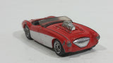 2001 Hot Wheels Austin Healey Red White Convertible Die Cast Toy Car Vehicle