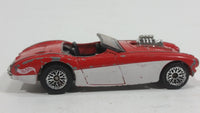 2001 Hot Wheels Austin Healey Red White Convertible Die Cast Toy Car Vehicle