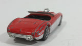 2001 Hot Wheels Austin Healey Red White Convertible Die Cast Toy Car Vehicle