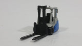 2009 Matchbox Power Lift 2000 Fork Lift Blue Grey Die Cast Toy Car Warehouse Machinery Construction Vehicle Equipment