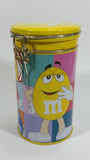 2013 Mars M & M Chocolate Multi-Colored Candy Snack Sweets Yellow Metal Tin Canister