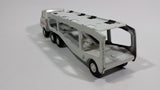 Vintage Tonka Semi Tractor Trailer Truck Auto Hauler Transport Rig White and Blue Pressed Steel Toy Car Vehicle