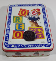 1989 Mr. Christie Oreo Cookies 40th Anniversary Limited Edition Jack In The Box Metal Tin Snacks Collectible - Treasure Valley Antiques & Collectibles