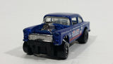 2014 Hot Wheels Workshop Performance '55 Chevy Bel Air Gasser Dark Blue Die Cast Toy Muscle Car Vehicle