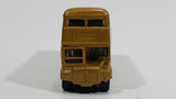 2008 Matchbox City Action Double Decker Bus Gold Die Cast Toy Car Public Transit Vehicle - Treasure Valley Antiques & Collectibles