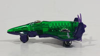 2007 Hot Wheels DC Comics Superman Lexcorp Jet Takeoff Poison Arrow Purple Green Air Plane Die Cast Toy Aircraft Aviation Vehicle - Treasure Valley Antiques & Collectibles