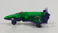 2007 Hot Wheels DC Comics Superman Lexcorp Jet Takeoff Poison Arrow Purple Green Air Plane Die Cast Toy Aircraft Aviation Vehicle - Treasure Valley Antiques & Collectibles