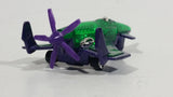 2007 Hot Wheels DC Comics Superman Lexcorp Jet Takeoff Poison Arrow Purple Green Air Plane Die Cast Toy Aircraft Aviation Vehicle - Treasure Valley Antiques & Collectibles