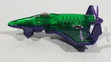 2007 Hot Wheels DC Comics Superman Lexcorp Jet Takeoff Poison Arrow Purple Green Air Plane Die Cast Toy Aircraft Aviation Vehicle - Treasure Valley Antiques & Collectibles