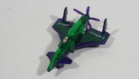 2007 Hot Wheels DC Comics Superman Lexcorp Jet Takeoff Poison Arrow Purple Green Air Plane Die Cast Toy Aircraft Aviation Vehicle - Treasure Valley Antiques & Collectibles