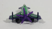 2007 Hot Wheels DC Comics Superman Lexcorp Jet Takeoff Poison Arrow Purple Green Air Plane Die Cast Toy Aircraft Aviation Vehicle - Treasure Valley Antiques & Collectibles