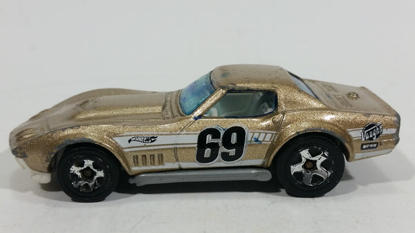 2012 Hot Wheels '69 Copo Corvette Light Gold Die Cast Toy Car Vehicle