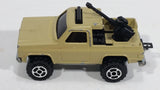 Vintage Majorette Depanneuse No. 228 Tan Beige Die Cast Military Army Truck Mounted Gun Toy Car Vehicle - Treasure Valley Antiques & Collectibles
