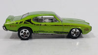 2013 Hot Wheels Muscle Mania '69 Pontiac GTO Lime Green Die Cast Toy Car Vehicle