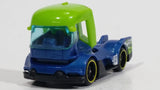 2017 Hot Wheels Legends of Speed Rig Heat Blue Lime Green Racing Truck Die Cast Toy Car Vehicle - Treasure Valley Antiques & Collectibles