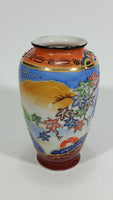 Vintage Japanese Moriage Highly Decorated Colorful 5 1/4" Tall Vase - Treasure Valley Antiques & Collectibles